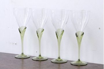 アンティーク雑貨　ローゼンタール・スタジオライン　ワイングラス4客セット(パピルス)(定価1客21000円)