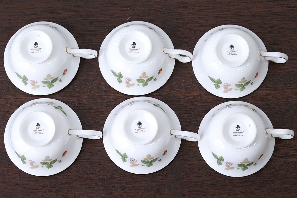 アンティーク雑貨　ウエッジウッド・ワイルドストロベリー　ティーセット(定価104760円)