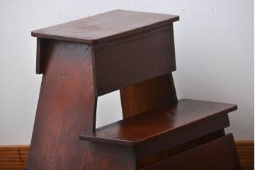昭和レトロ　古い木の踏み台