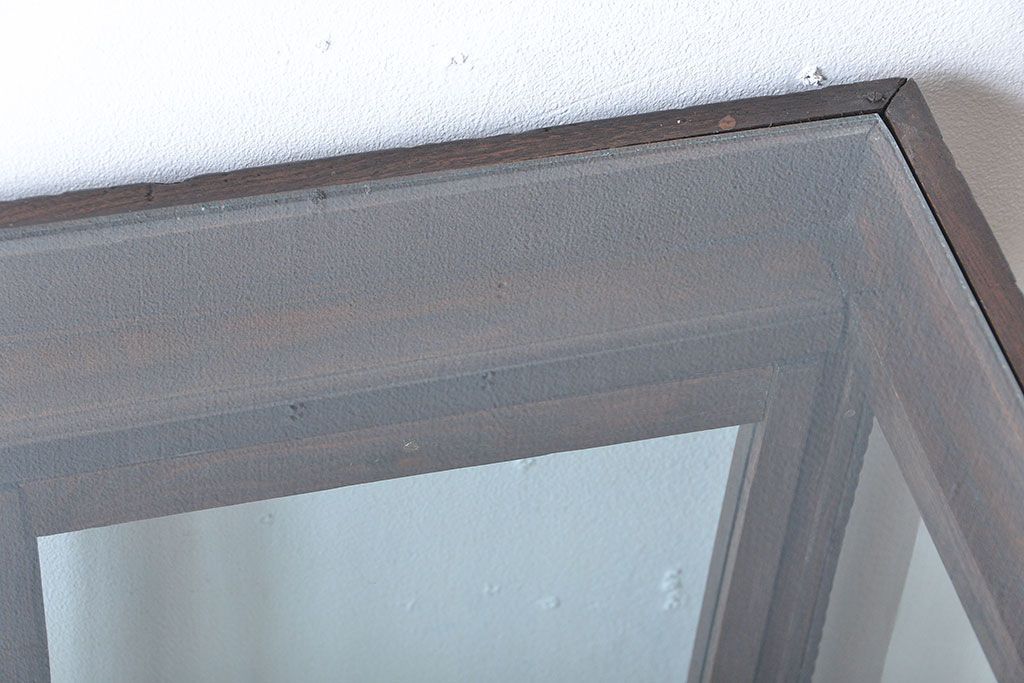 アンティーク家具　大正ロマン　お洒落な縦型5面ガラスケース