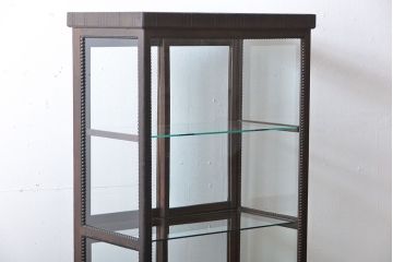 アンティーク家具　大正ロマン　お洒落な縦型5面ガラスケース