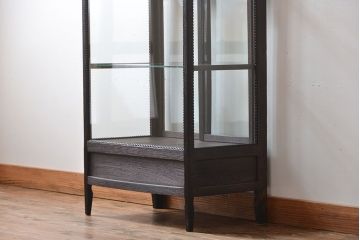 アンティーク家具　大正ロマン　お洒落な縦型5面ガラスケース
