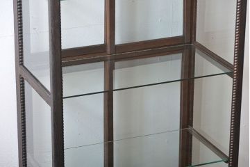 アンティーク家具　大正ロマン　お洒落な縦型5面ガラスケース