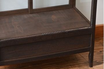 アンティーク家具　大正ロマン　お洒落な縦型5面ガラスケース