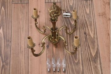 フランスアンティーク　造形が美しいキャンドル型ライトのシャンデリア