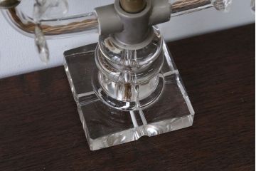 アンティーク雑貨　フランスアンティーク　クリスタルテーブルランプ(1)