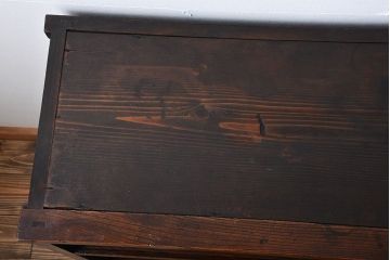 アンティーク家具　古民具・骨董　欅材と黒柿材!味わい深い茶箪笥