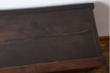 アンティーク家具　古民具・骨董　欅材と黒柿材!味わい深い茶箪笥