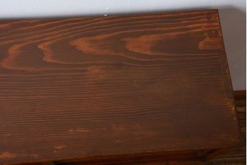 アンティーク家具　和製アンティーク　古い木製の引き戸付き収納棚