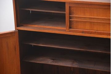 アンティーク家具　和製アンティーク　古い木製の引き戸付き収納棚