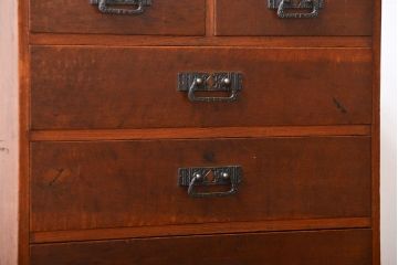 アンティーク家具　アンティーク　三方ナラ材の高級小引き出し