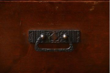 アンティーク家具　アンティーク　三方ナラ材の高級小引き出し