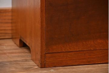 アンティーク家具　アンティーク　三方ナラ材の高級小引き出し