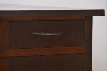 レトロ家具　アンティーク　古い木製のレトロな片袖机