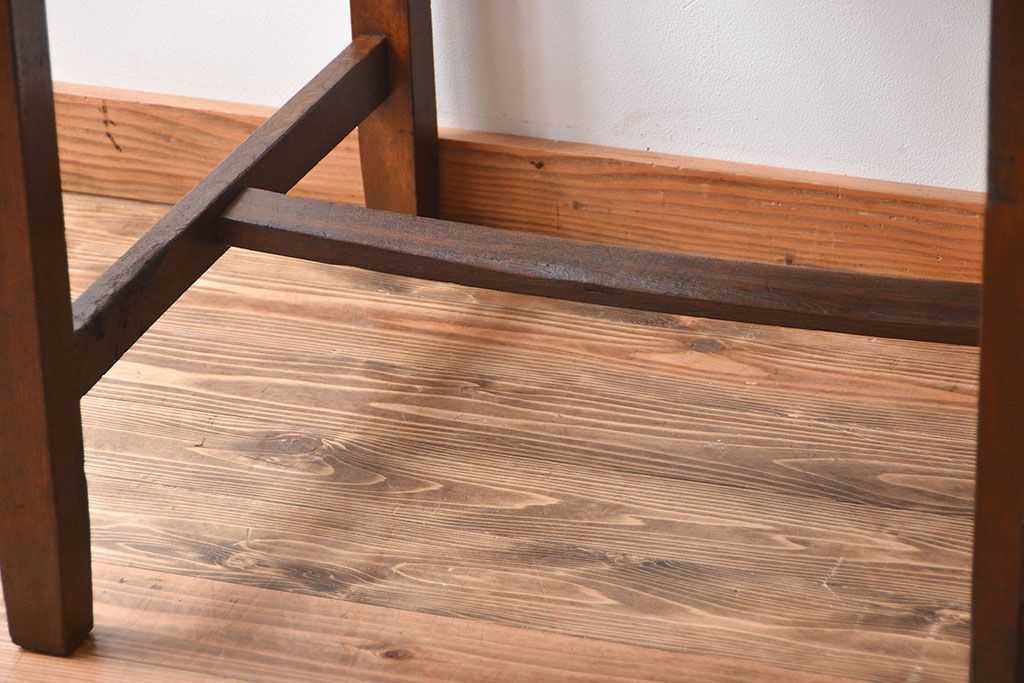 レトロ家具　アンティーク　古い木製のレトロな片袖机