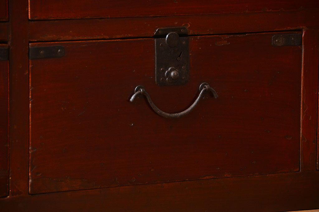 アンティーク家具　古民具・骨董　引き出し12杯の味わい深い衣装箪笥