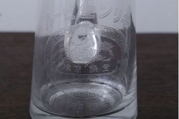 アンティーク雑貨　アンティーク　戦前・古いキリンビールジョッキ(ガラス)