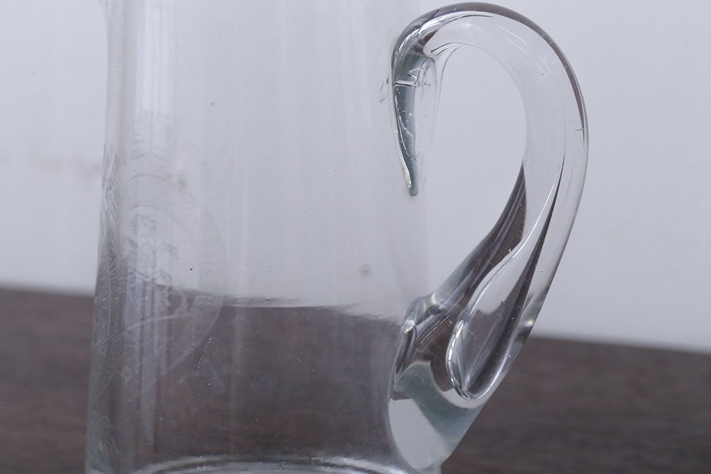 アンティーク雑貨　アンティーク　戦前・古いキリンビールジョッキ(ガラス)