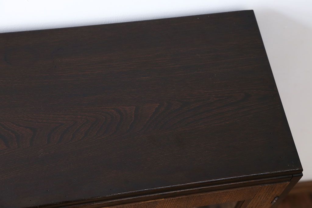 レトロ家具　昭和レトロ　引き出し2杯付き!古い木製の本箱