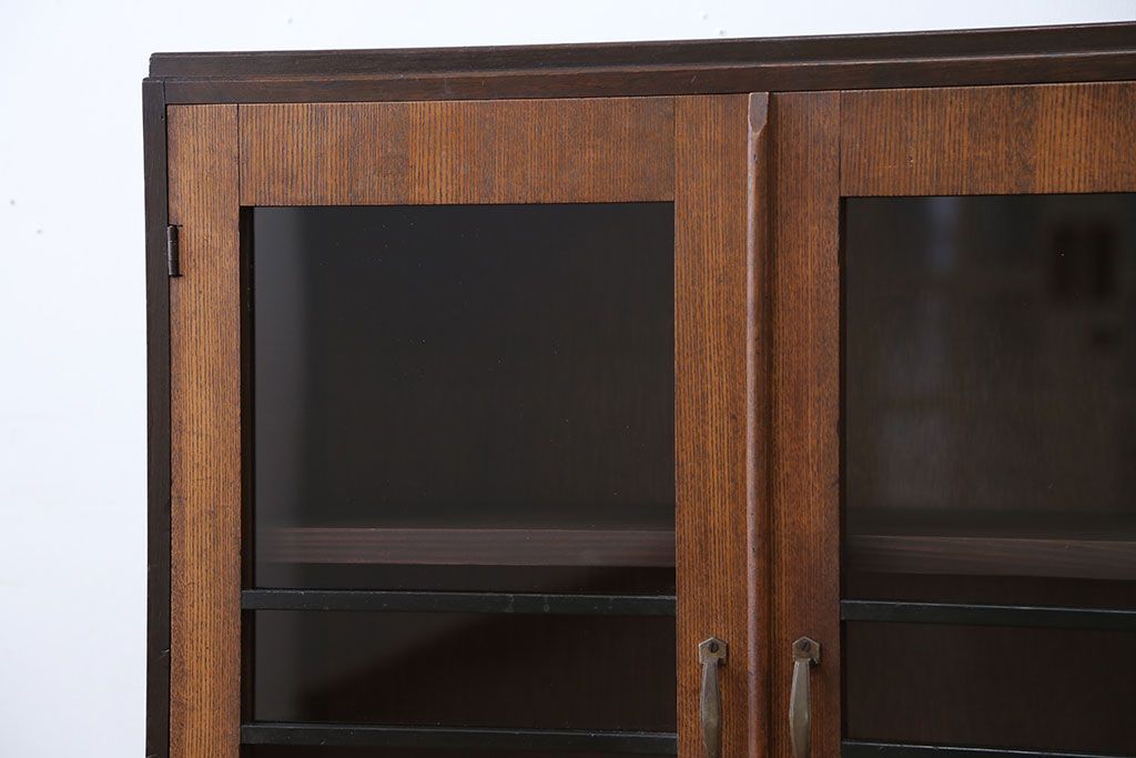 レトロ家具　昭和レトロ　引き出し2杯付き!古い木製の本箱