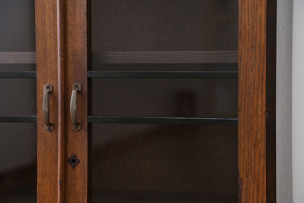 レトロ家具　昭和レトロ　引き出し2杯付き!古い木製の本箱