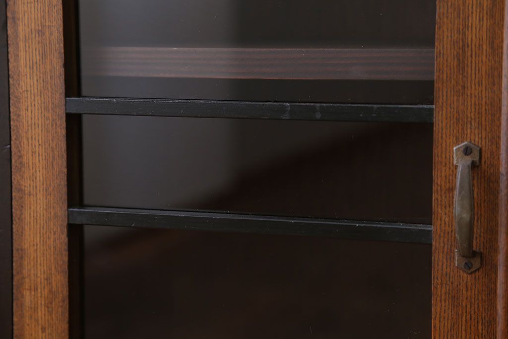 レトロ家具　昭和レトロ　引き出し2杯付き!古い木製の本箱