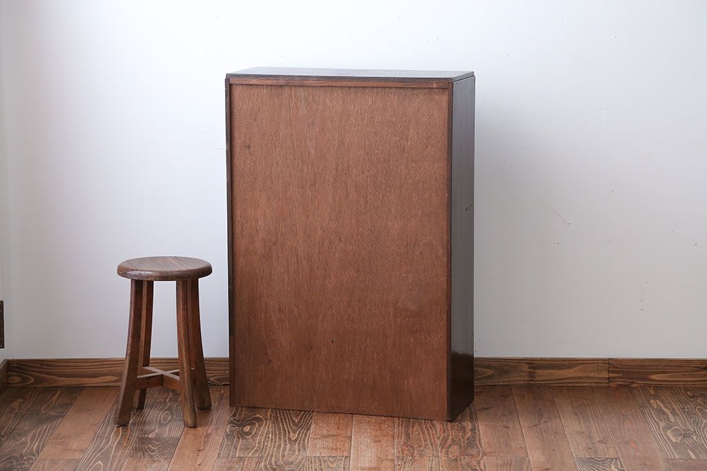 レトロ家具　昭和レトロ　引き出し2杯付き!古い木製の本箱