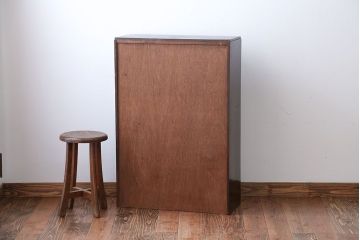 レトロ家具　昭和レトロ　引き出し2杯付き!古い木製の本箱