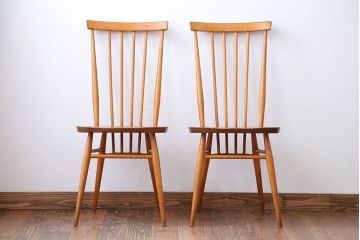 アンティーク家具　イギリスアンティーク　アーコール　ダイニングチェア2脚セット