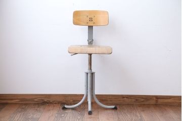 ヴィンテージ家具　イギリスビンテージ　おしゃれな回転椅子(2)