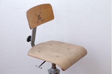 ヴィンテージ家具　イギリスビンテージ　おしゃれな回転椅子(2)