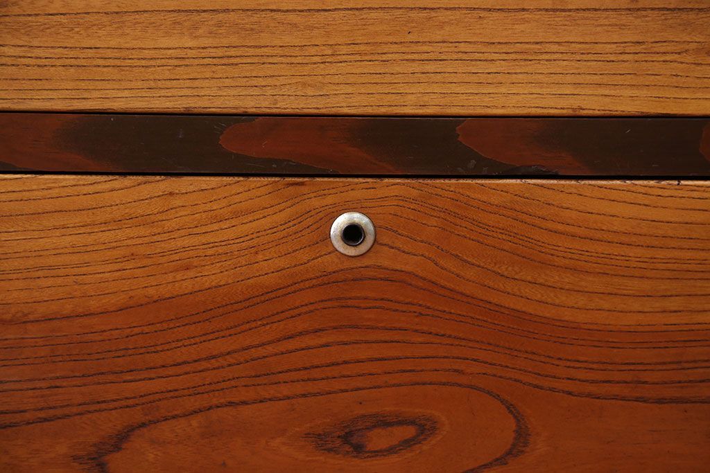 アンティーク家具　アンティーク　古い木製の2杯チェスト(引き出し・ローボード)