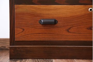 アンティーク家具　アンティーク　古い木製の2杯チェスト(引き出し・ローボード)