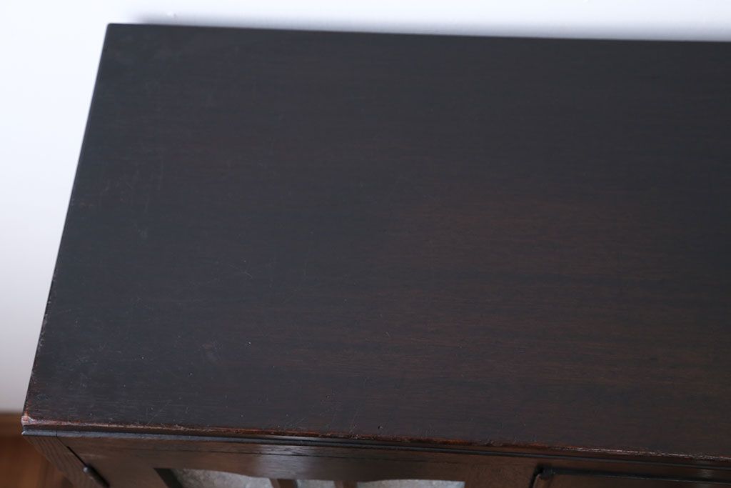 アンティーク家具　アンティーク　大正ロマンスタイルのダイヤガラス入り本箱