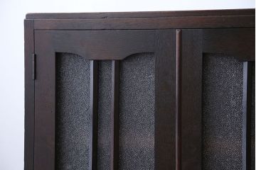 アンティーク家具　アンティーク　大正ロマンスタイルのダイヤガラス入り本箱