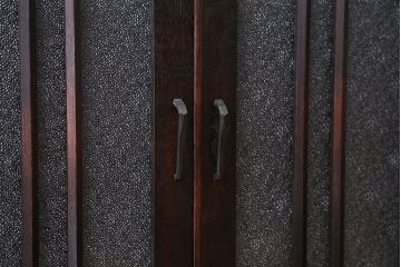 アンティーク家具　アンティーク　大正ロマンスタイルのダイヤガラス入り本箱