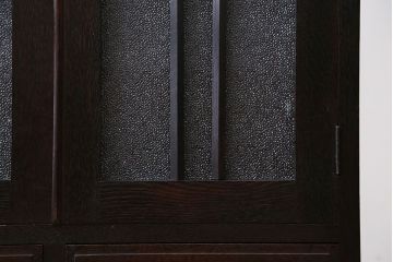 アンティーク家具　アンティーク　大正ロマンスタイルのダイヤガラス入り本箱