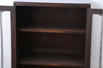 アンティーク家具　アンティーク　大正ロマンスタイルのダイヤガラス入り本箱