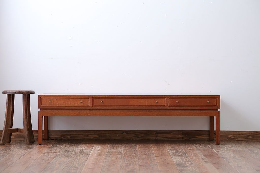 ヴィンテージ家具　北欧ビンテージ　両開き引き出し付きセンターテーブル