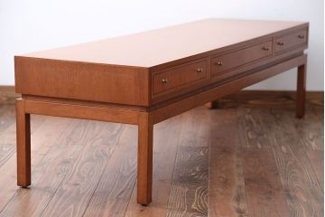 ヴィンテージ家具　北欧ビンテージ　両開き引き出し付きセンターテーブル
