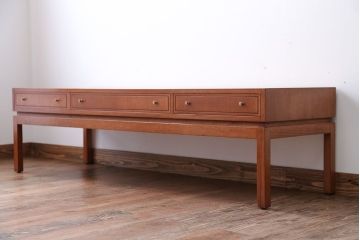 ヴィンテージ家具　北欧ビンテージ　両開き引き出し付きセンターテーブル