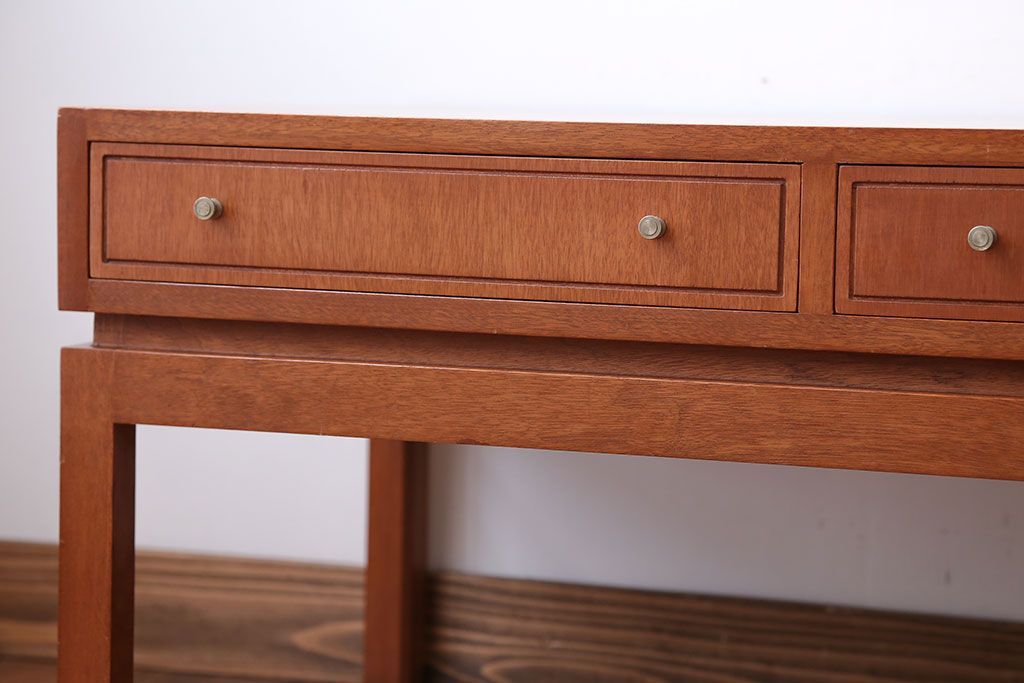 ヴィンテージ家具　北欧ビンテージ　両開き引き出し付きセンターテーブル