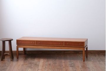 ヴィンテージ家具　北欧ビンテージ　両開き引き出し付きセンターテーブル