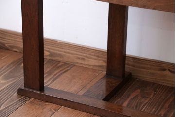 アンティーク家具　イギリスアンティーク　オーク材のヘキサゴンキャビネット