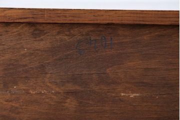 アンティーク家具　イギリスアンティーク　オーク材のヘキサゴンキャビネット