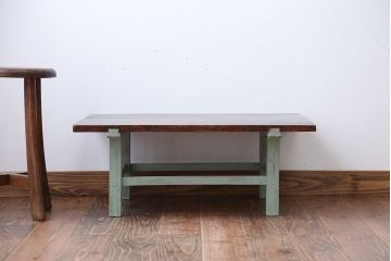 アンティーク家具　アンティークペイント　かわいいちゃぶ台