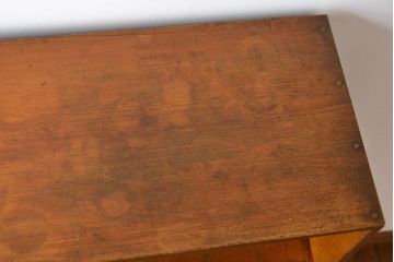 レトロ家具　昭和レトロ　飾り棚付き!古い木製の本箱