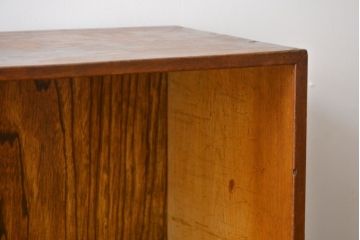 レトロ家具　昭和レトロ　飾り棚付き!古い木製の本箱