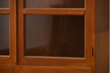 レトロ家具　昭和レトロ　飾り棚付き!古い木製の本箱