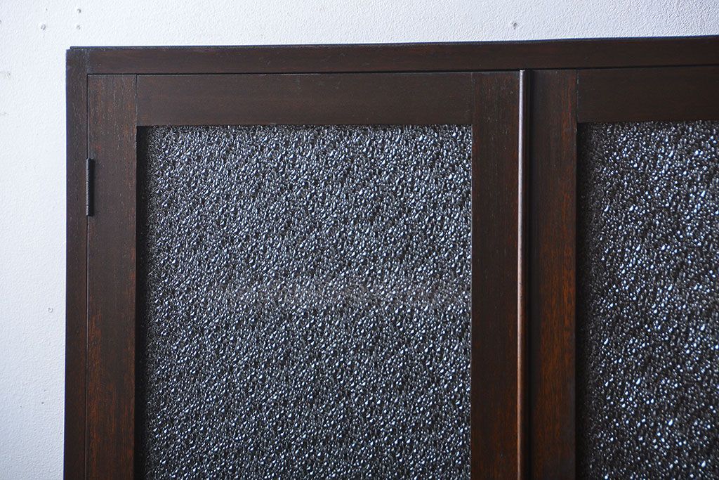 レトロ家具　昭和レトロ　作業台付き古い木製のキッチンキャビネット